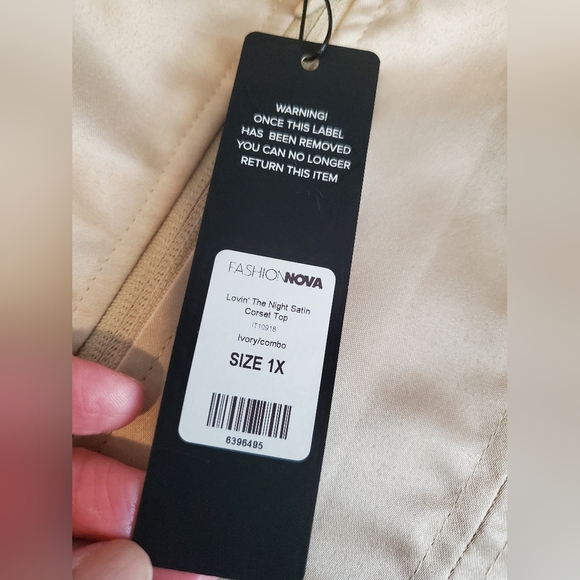 NWT Fashion Nova Corset Boustier Top In Satin 1X - Picture 11 of 13